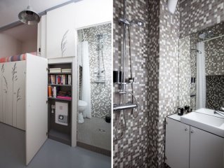 Koupelna je situována zvlášť. Pochopitelně v ní nechybí veškeré sociální zařízení – sprchový kout, umyvadlo a WC.  |  Foto: kitoko-studio.com