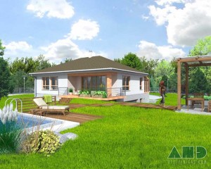 Projekt rodinného domu Vario 1-17-II projekty rodinnych domu bungalovy Rodinný dům: Bungalov Vario 1 17 II