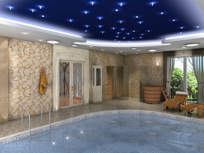 Luxusní domácí wellness s interiérovým bazénem